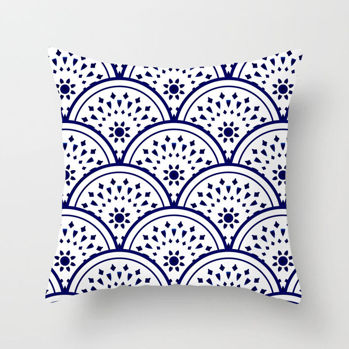 Decorative Marble Swirl Linen Throw Pillow Cover