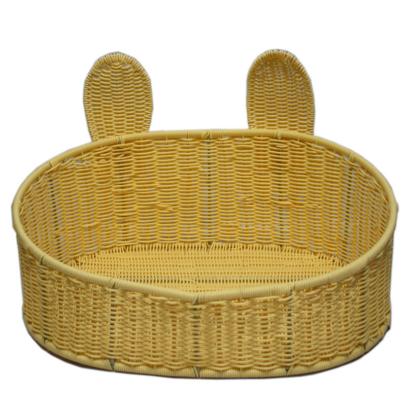 Decorative Woven Pet Bed Bowlift
