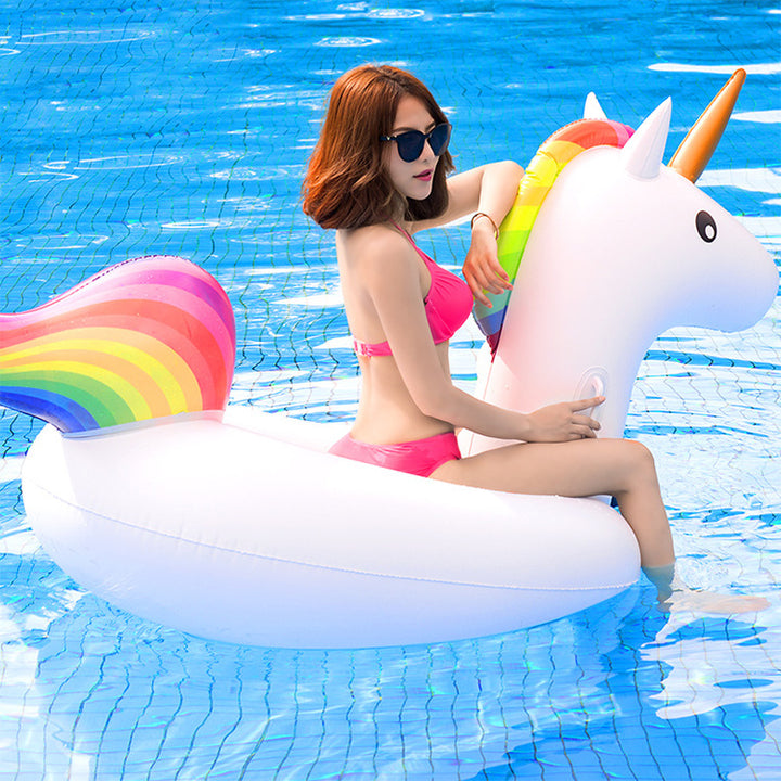 Women inflatable unicorn swim ring Bowlift