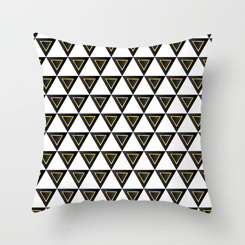Modern Bold Chevron Square Cushion Cover with Hidden Zipper and Removable Insert Opening