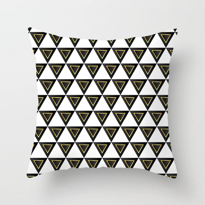 Modern Bold Chevron Square Cushion Cover with Hidden Zipper and Removable Insert Opening