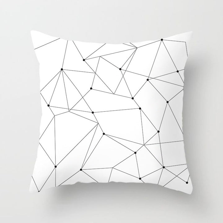 Modern Bold Chevron Square Cushion Cover with Hidden Zipper and Removable Insert Opening