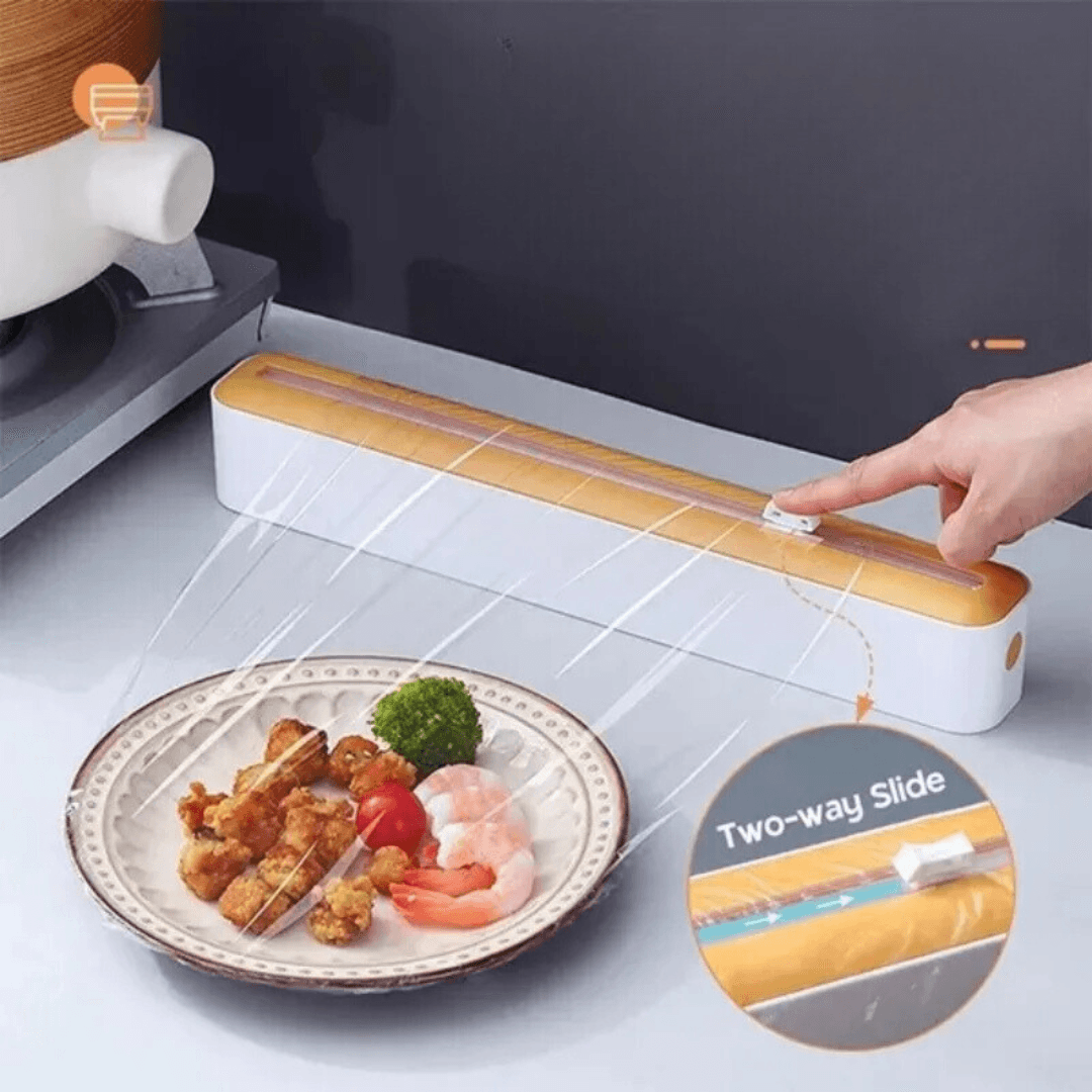 BowLift | Film dispenser with knife for easy cutting of food and aluminum foil