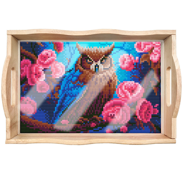 BowLift | DIY Diamond Painting Wooden Tray Food Tray with Handle Living Room Decoration Mandala Wooden Tray Kit