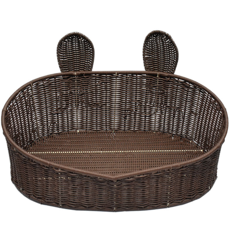 Decorative Woven Pet Bed Bowlift