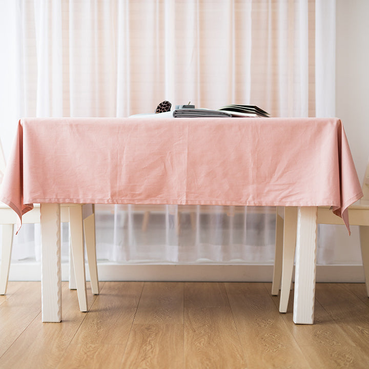Woven Boho table runner with fringes and abstract watercolor pattern Bowlift