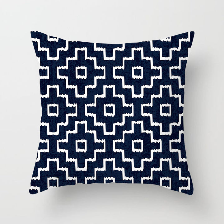 Decorative Marble Swirl Linen Throw Pillow Cover