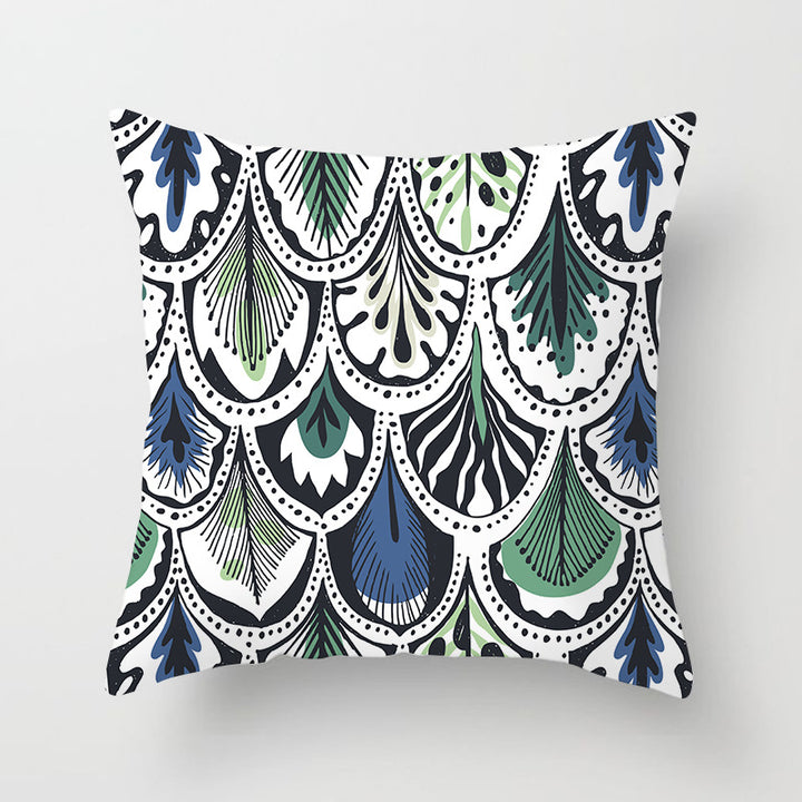Decorative Marble Swirl Linen Throw Pillow Cover
