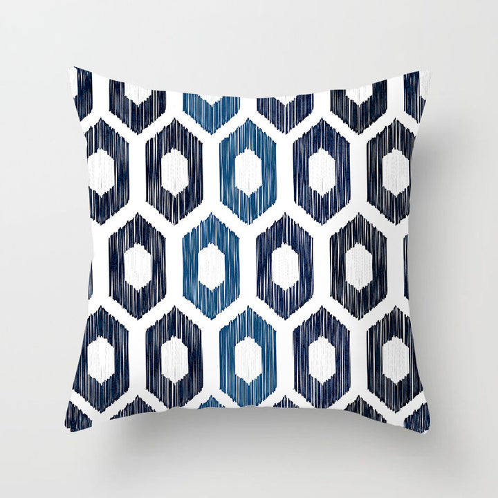 Decorative Marble Swirl Linen Throw Pillow Cover