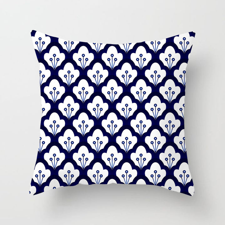 Decorative Marble Swirl Linen Throw Pillow Cover