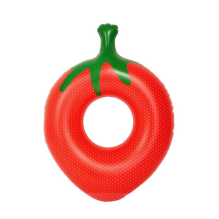 Unisex Inflatable Strawberry Swimming Ring Bowlift