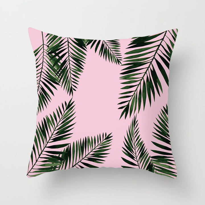 Decorative Tropical Banana Leaf Throw Pillow Cover