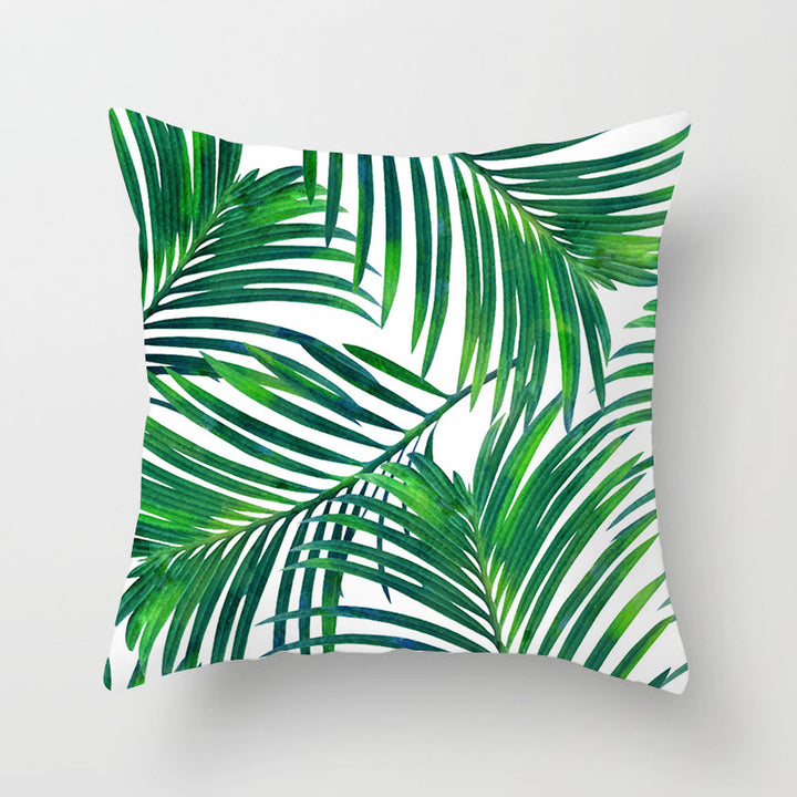 Decorative Tropical Banana Leaf Throw Pillow Cover
