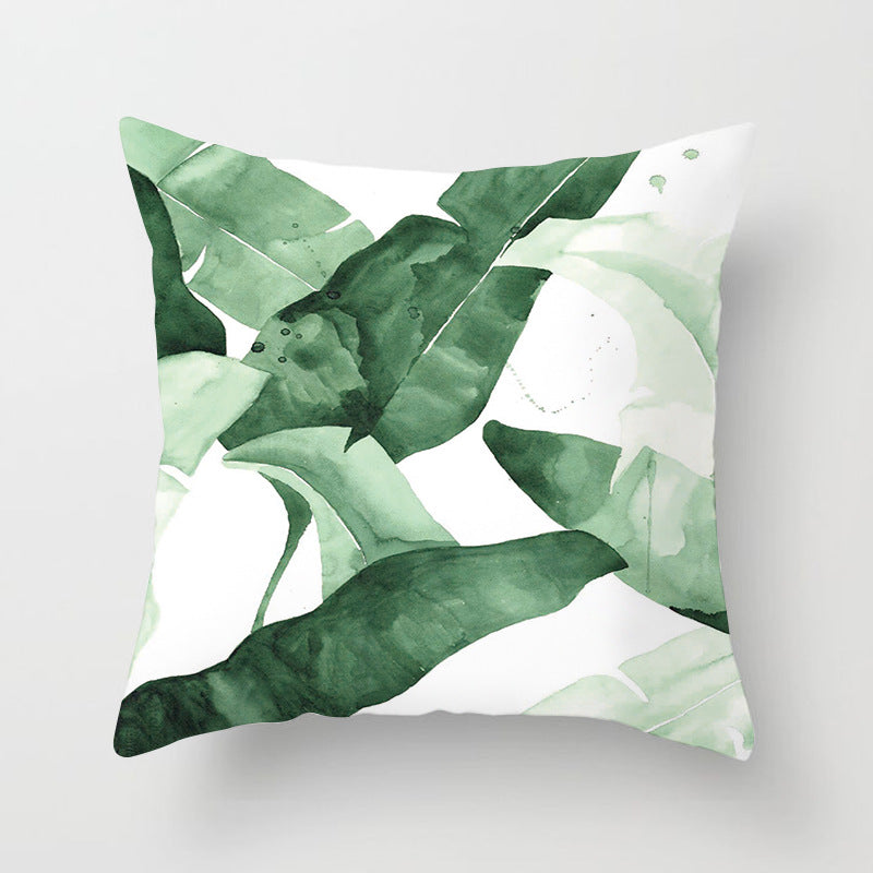Decorative Tropical Banana Leaf Throw Pillow Cover