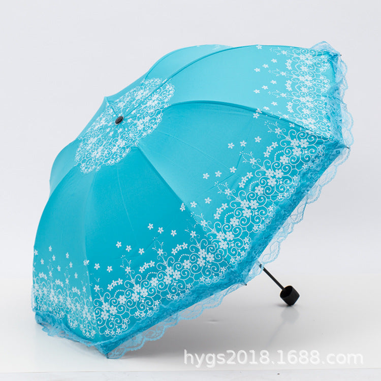Women's umbrella with elegant lace edge Bowlift