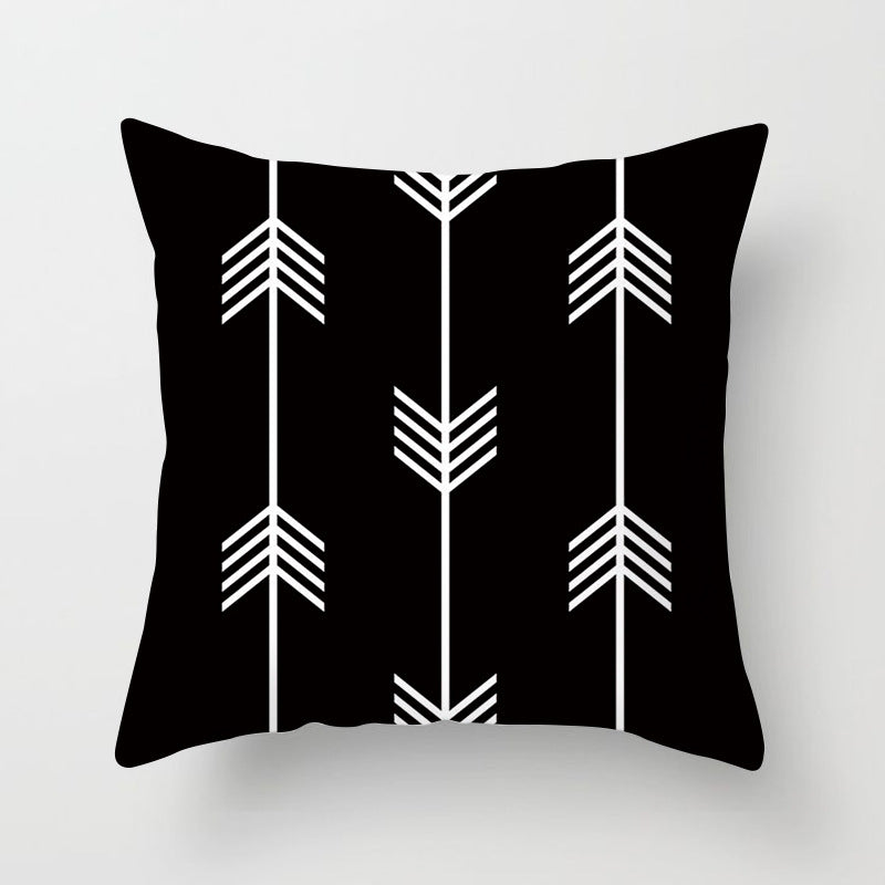 Modern Bold Chevron Square Cushion Cover with Hidden Zipper and Removable Insert Opening