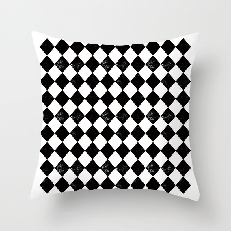 Modern Bold Chevron Square Cushion Cover with Hidden Zipper and Removable Insert Opening