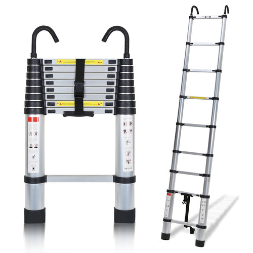 Telescopic ladder with 2 detachable hooks | Bowlift