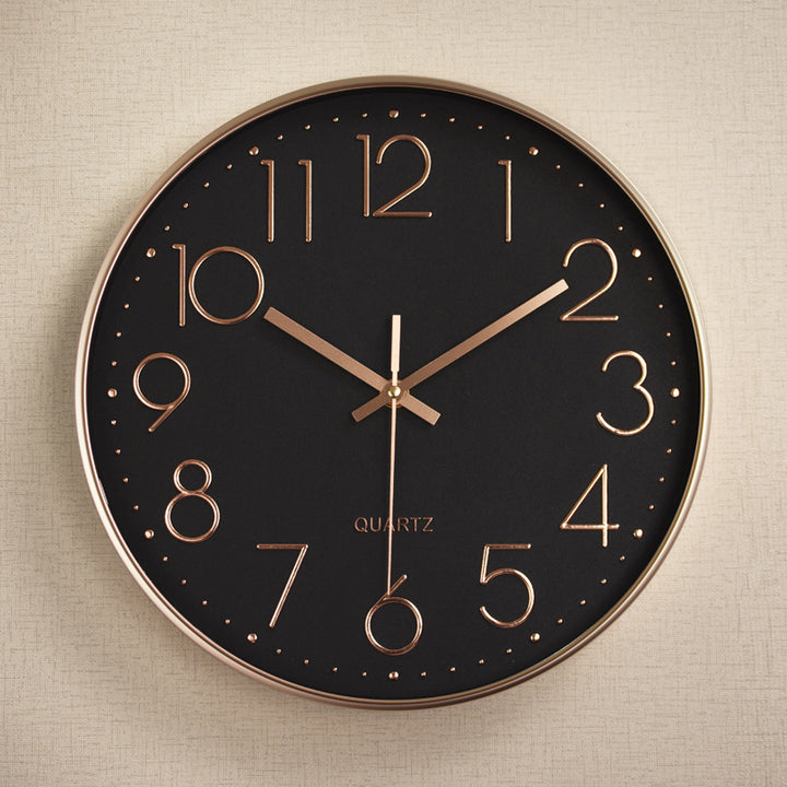 Modern Silent Quartz Large Round Wall Clock Bowlift