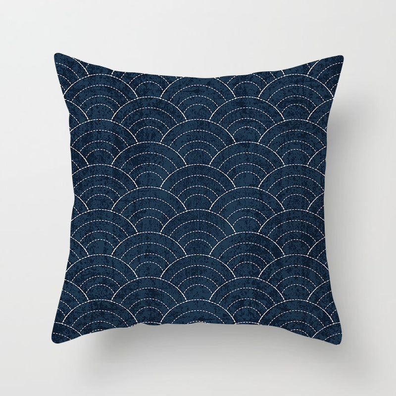 Decorative Marble Swirl Linen Throw Pillow Cover