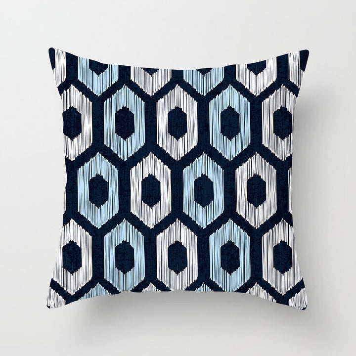 Decorative Marble Swirl Linen Throw Pillow Cover