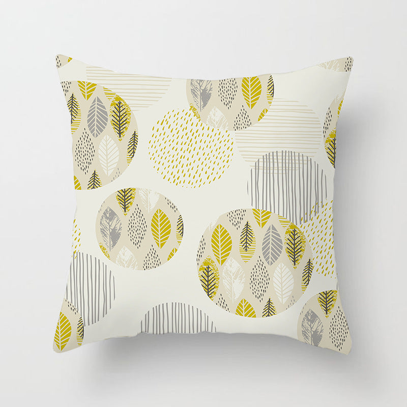 Decorative Tropical Banana Leaf Throw Pillow Cover