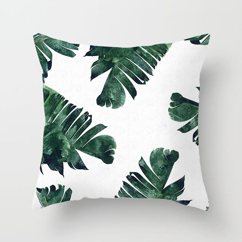 Decorative Tropical Banana Leaf Throw Pillow Cover