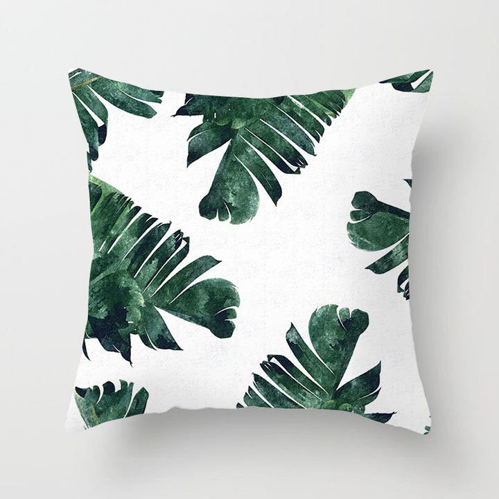 Decorative Tropical Banana Leaf Throw Pillow Cover
