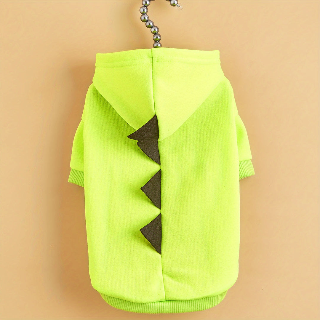 BowLift | Dog Halloween Costume Fleece Dinosaur Hoodie | Pet Outfit Warm
