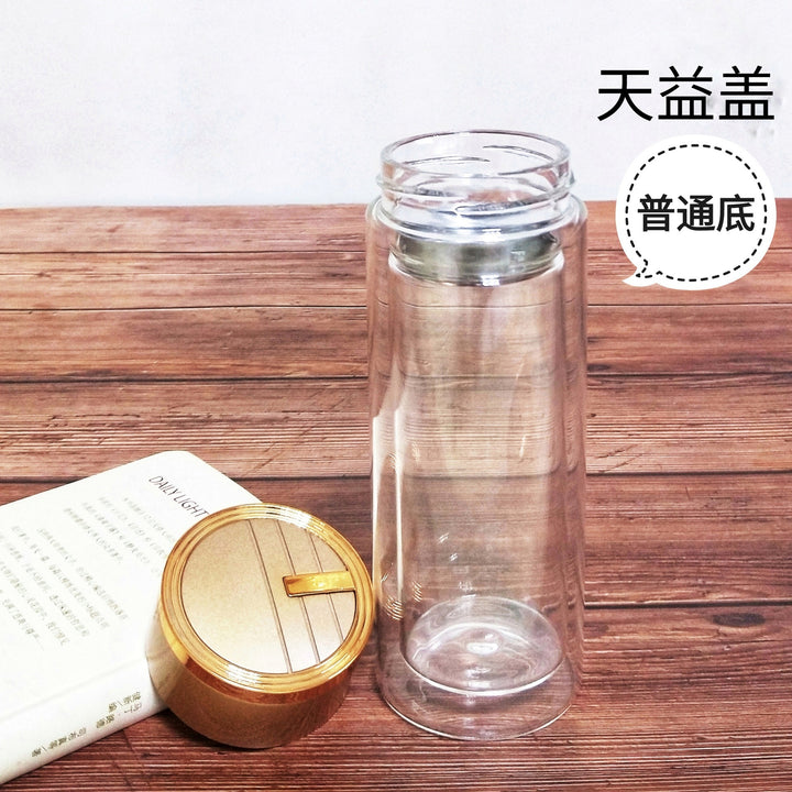 Women High-Quality Tea Glass Bottle with Integrated Stainless Steel Strainer Bowlift