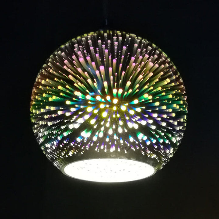BowLift | Modern creative 3D colorful firework glass 1-light dome pendant lamp