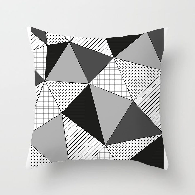 Modern Bold Chevron Square Cushion Cover with Hidden Zipper and Removable Insert Opening