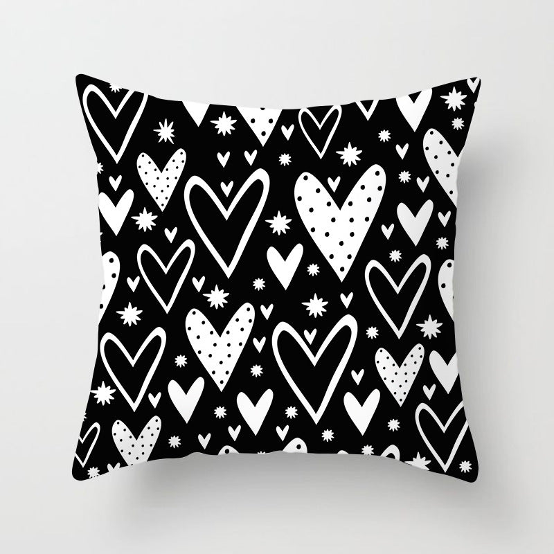 Modern Bold Chevron Square Cushion Cover with Hidden Zipper and Removable Insert Opening