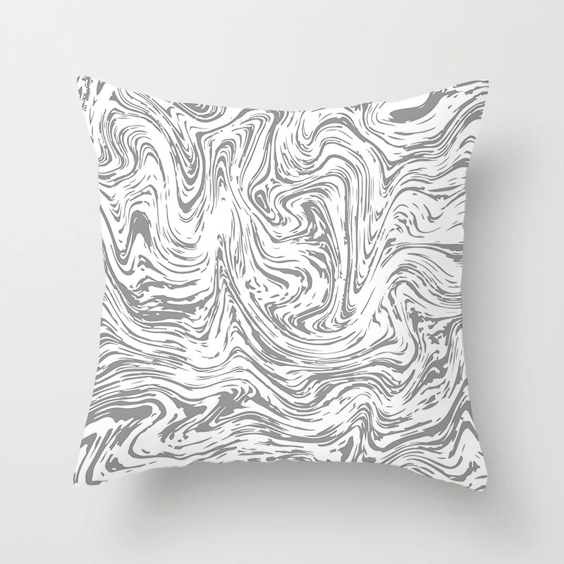 Modern Bold Chevron Square Cushion Cover with Hidden Zipper and Removable Insert Opening