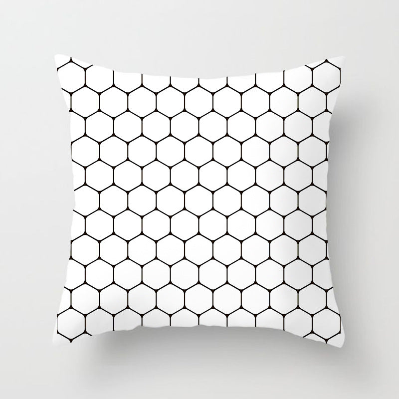 Modern Bold Chevron Square Cushion Cover with Hidden Zipper and Removable Insert Opening