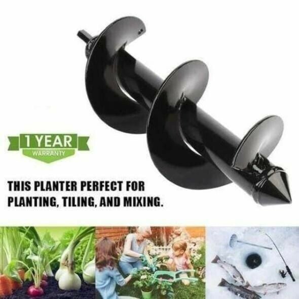 BowLift | Spiral Garden Drill — High-Load Spiral Auger for Deep Planting