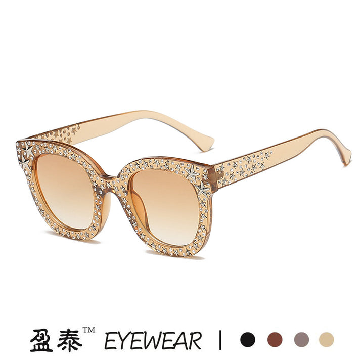 Ladies extravagant Cat-Eye sunglasses with dazzling rhinestone embellishments Bowlift