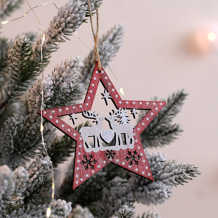 Decorative 3D Wooden Star Ornaments