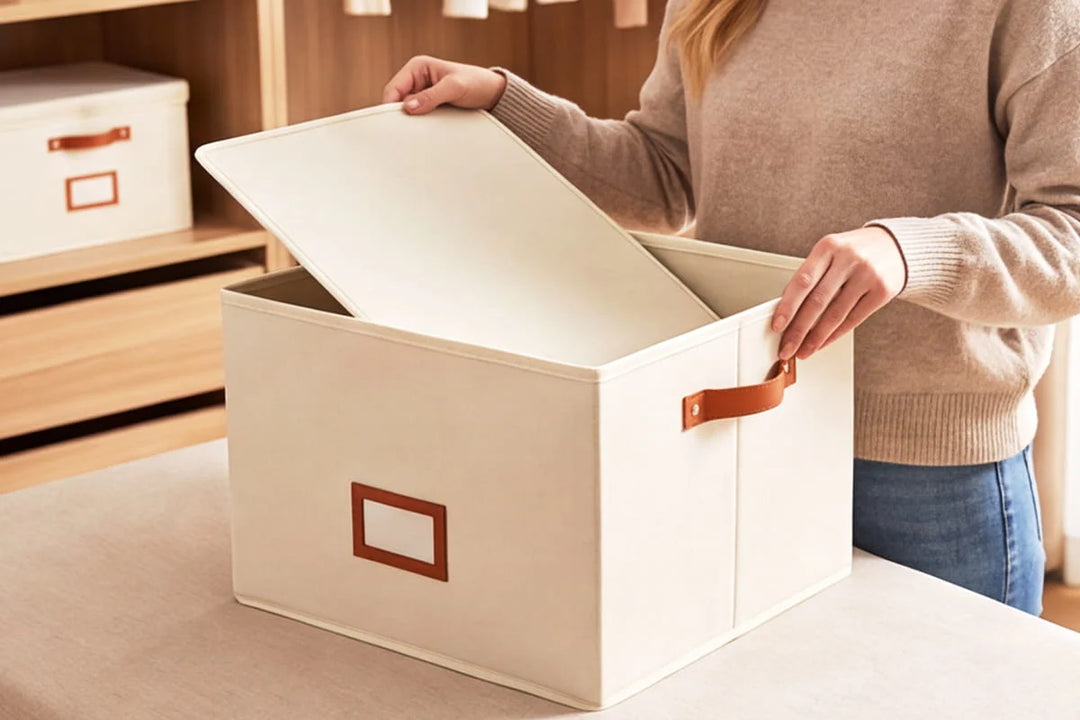 Fabric Foldable Design Shoe Organizer, Storage Box