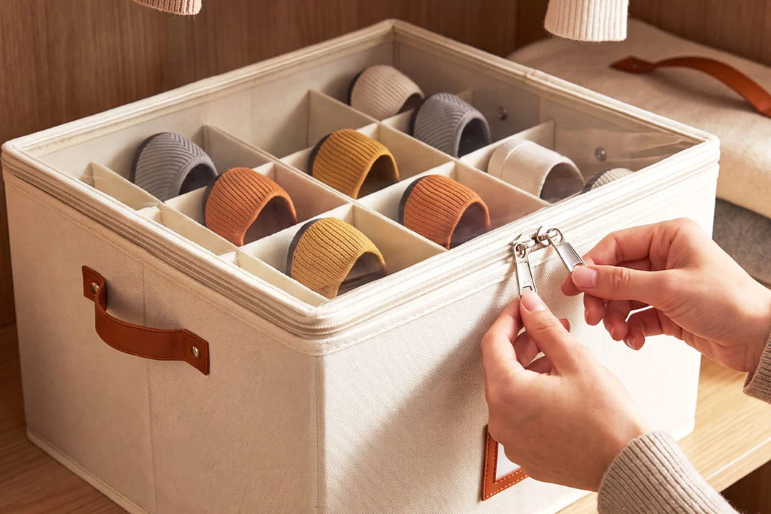 Fabric Foldable Design Shoe Organizer, Storage Box