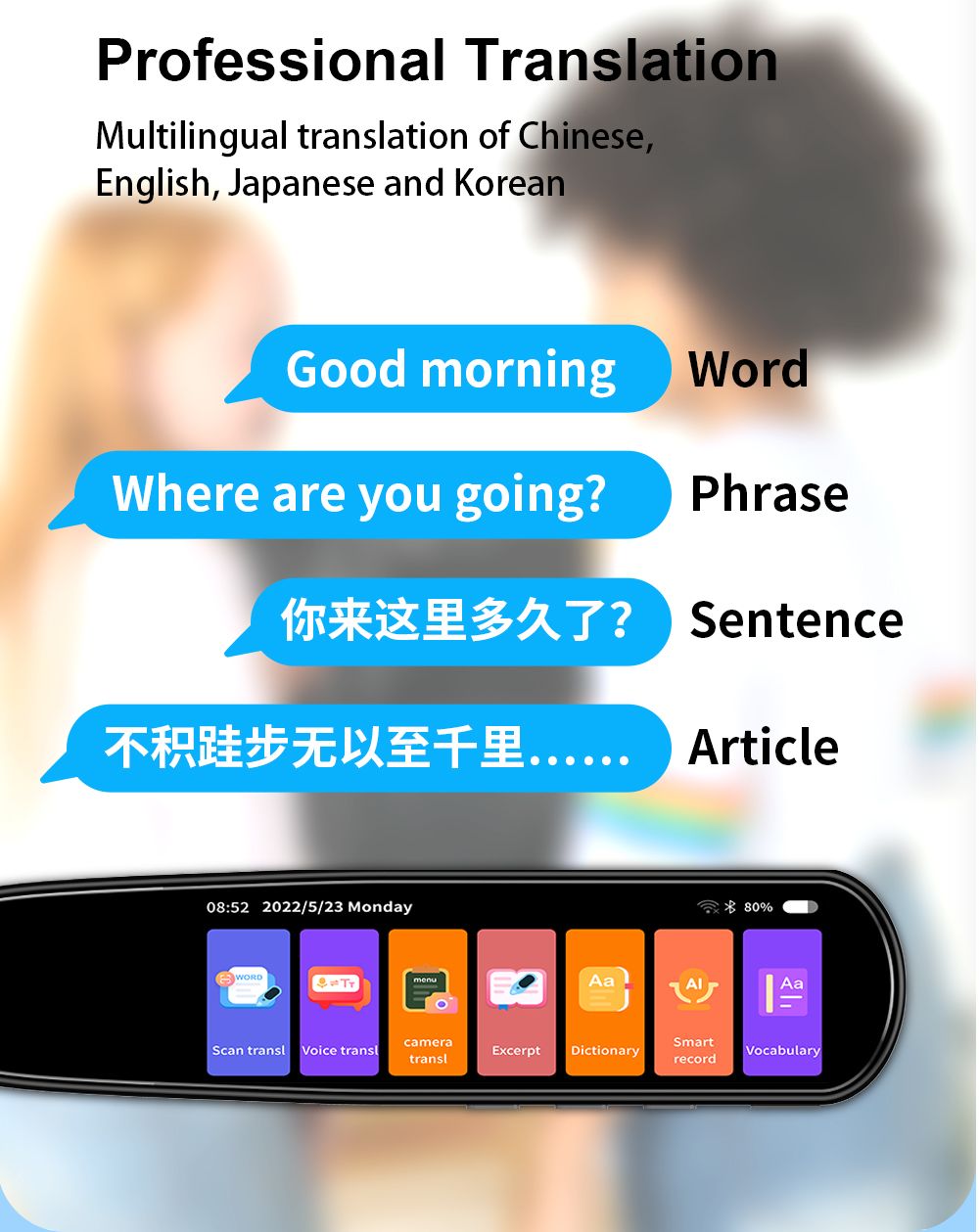 BowLift | 112 Language Translation Scanning Reading Pen