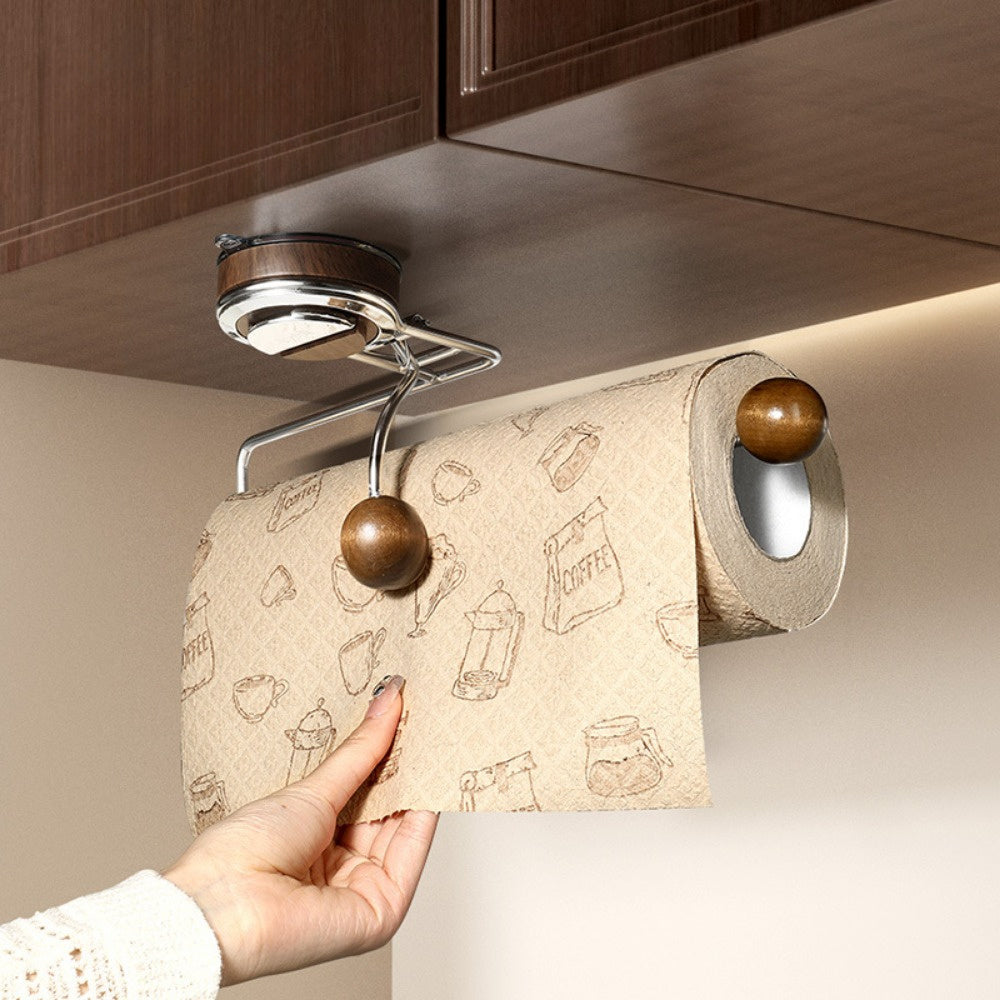 KeukenGrip Roll holder stainless steel paper towel holder with suction cup | Bowlift