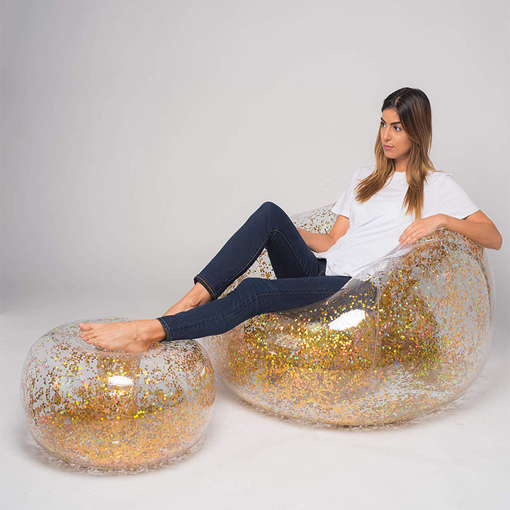 Unisex Inflatable Lounge Area with Glitter Bowlift