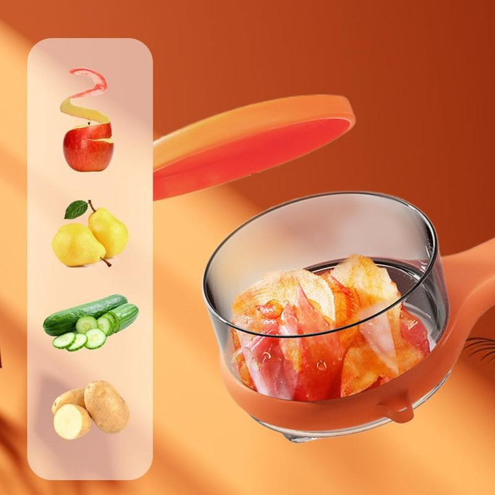 Double-sided Stainless Steel Blade Peeling Knife With Storage Box Bowlift