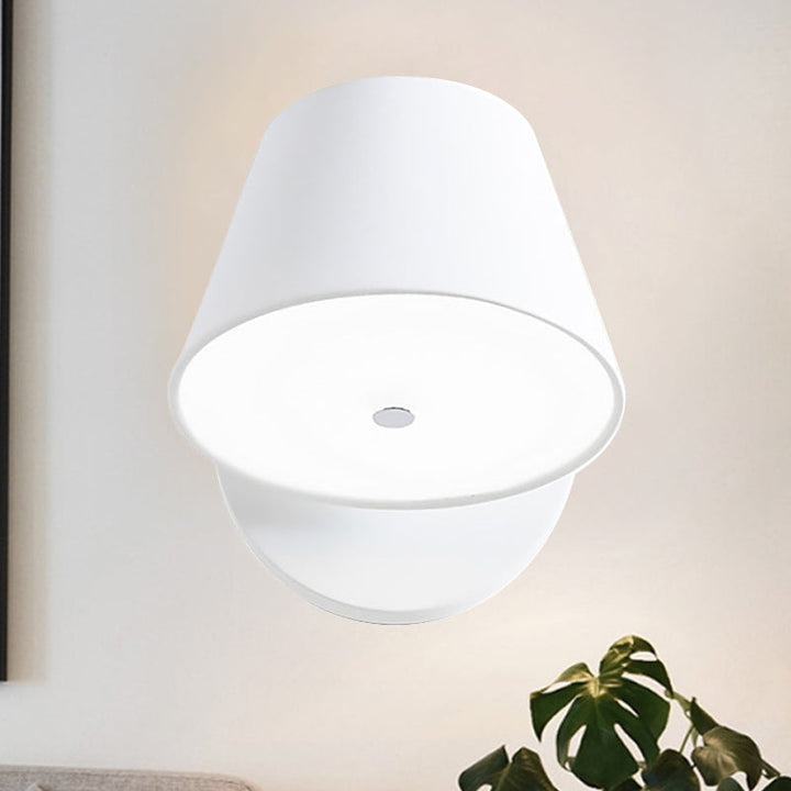 BowLift | Pink/Yellow/Black Cone Wall Lamp Macaron 1 Light Metal Wall Light in White/Warm Light