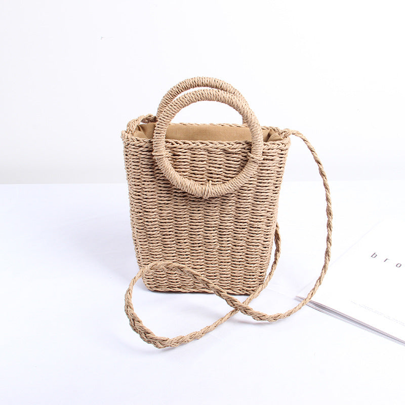 Handmade wicker bag with round handles Bowlift