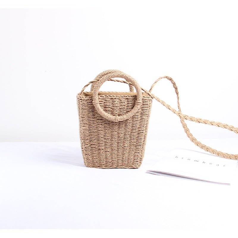 Handmade wicker bag with round handles Bowlift
