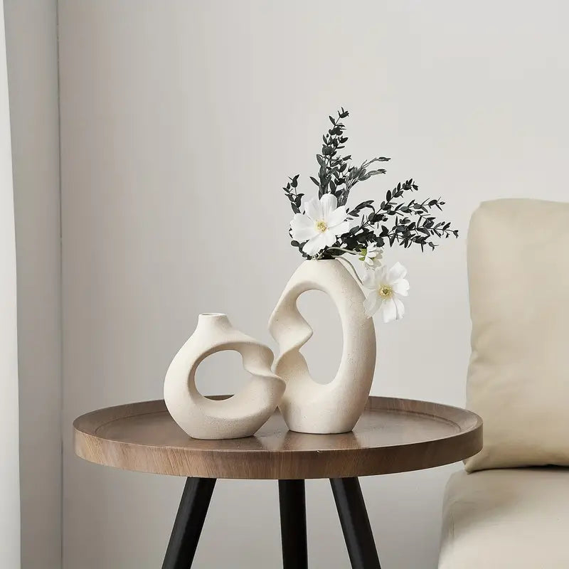 Modern Asymmetrical Sculptural Vase Set Bowlift