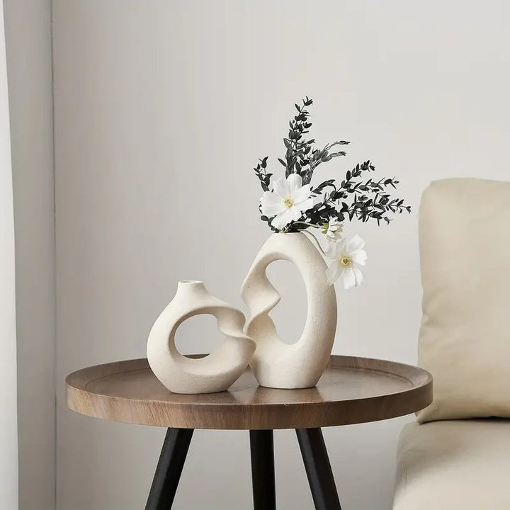 Modern Asymmetrical Sculptural Vase Set Bowlift