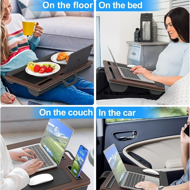 Ergonomic Laptop Holder with Wrist Support and Device Slots | Bowlift